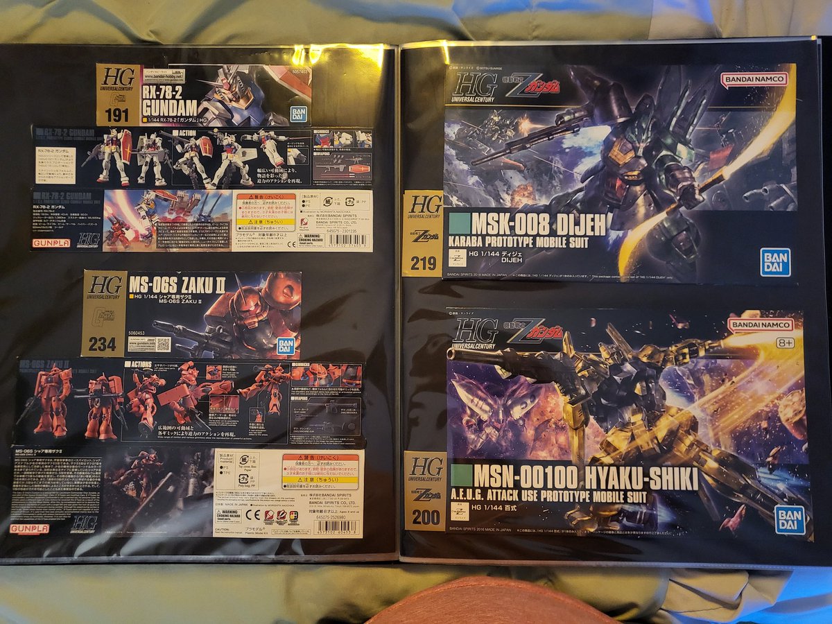 Ark_Dom's tweet image. Gundam box art folder, more to be added eventually (Not pictured ones on wall)