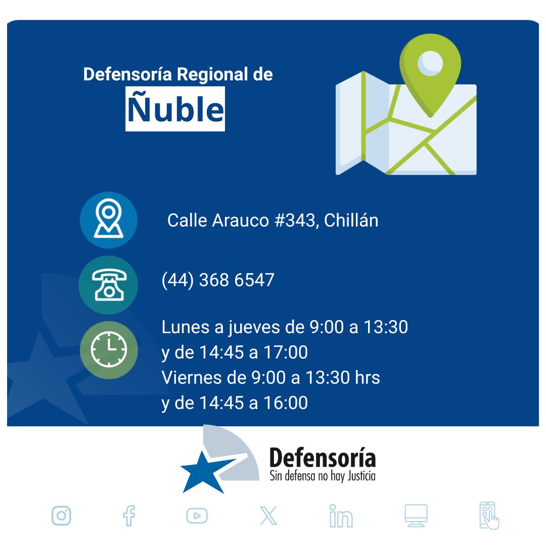 DPP_Nuble's tweet photo. 👌También estamos en tu región 🙌
En Ñuble nos encontramos en Arauco  #343, #Chillán 
 Revisa horarios y oficinas en 👉https://t.co/MhlB6MEuRT 
#AtenciónPresencial 
#AccesoALaJusticia https://t.co/A30TuIpA9G
