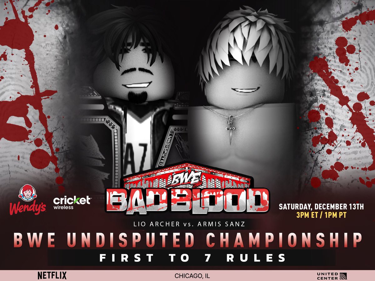 IT'S ALL FOR THE GOLD, at #BWEBadBlood, The BWE UNDISPUTED TITLE is on the Line between The Champion, Lio Archer and the N1C, Armis Sanz, who will stand tall at Bad Blood 2?