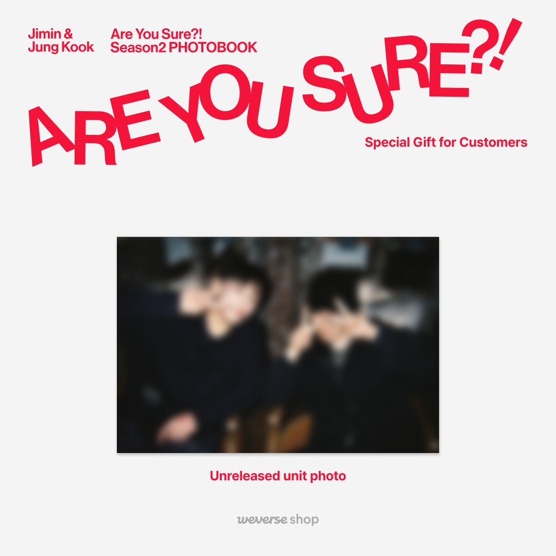 ARE YOU SURE?? Season 2 Photobook 特典付き BTS JIMIN & JUNGKOOK - ARE YOU SURE? Season 2 Photobook – K-STAR