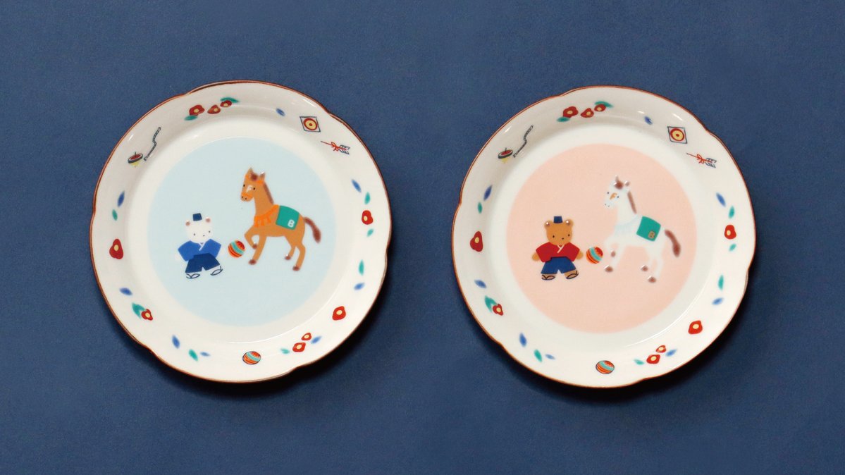 familiar / ファミリア 小皿セット 干支「午」 BEAMS JAPAN×familiar 2026年の干支「午」をモチーフにしたコラボ