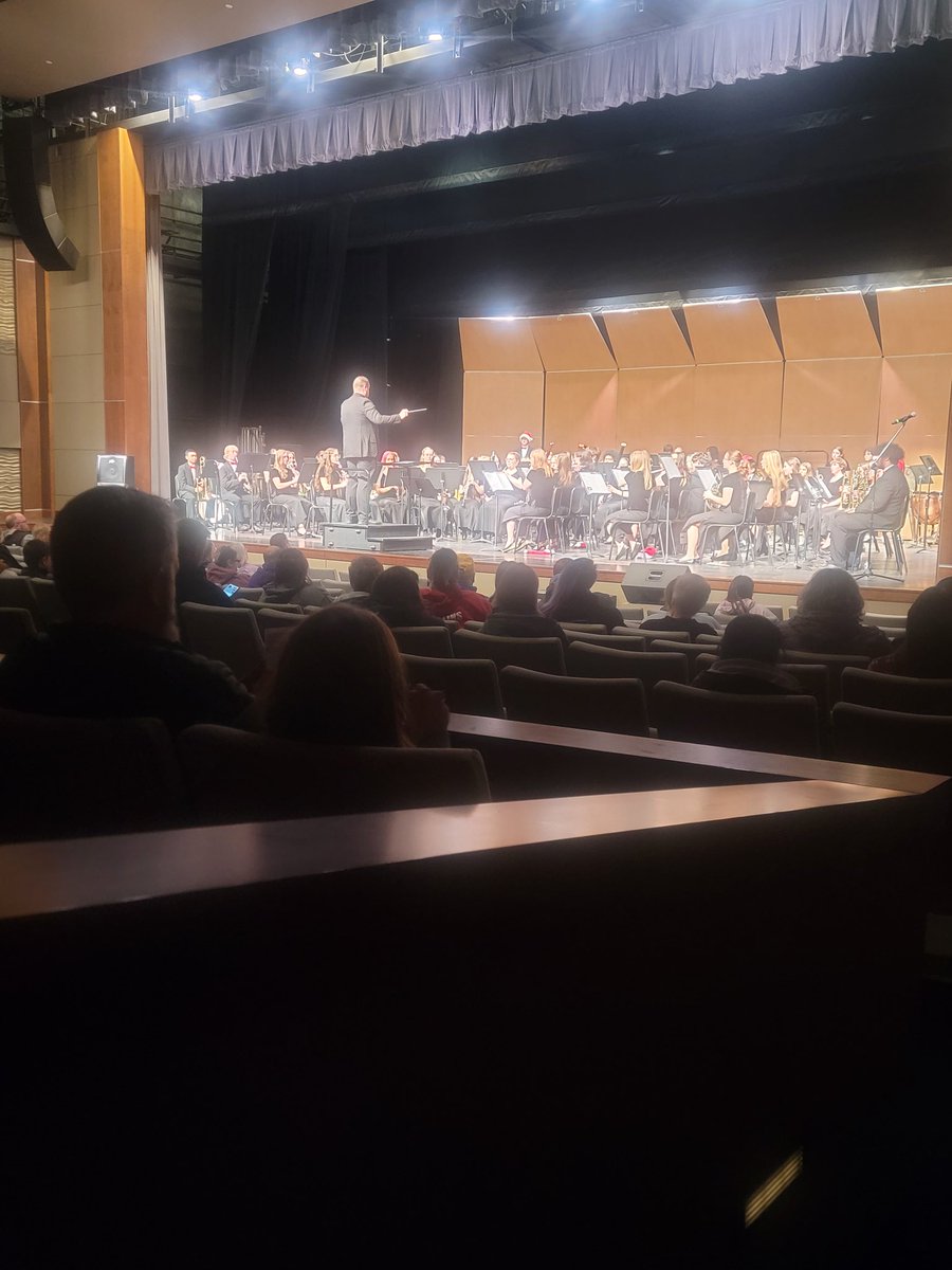 Concert Band on the stage finishing things up.