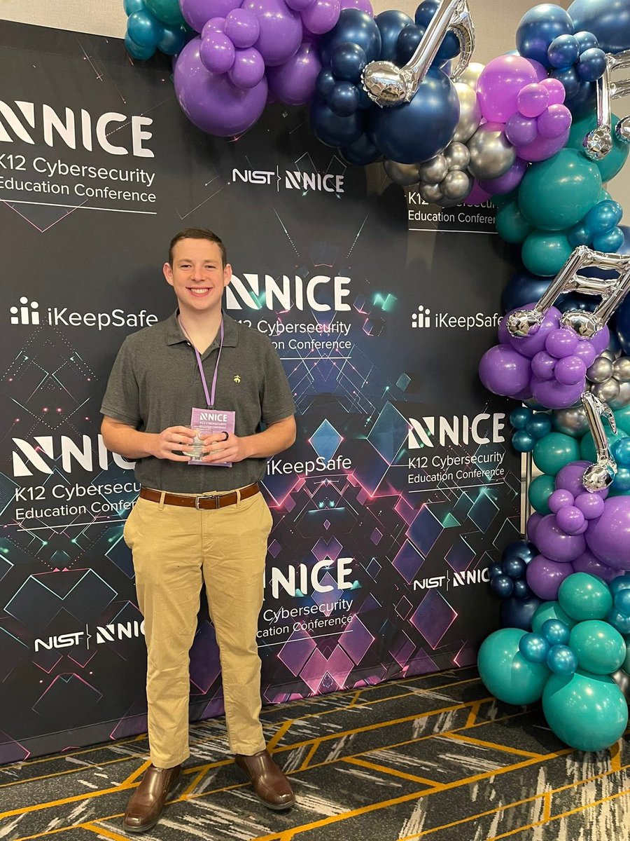 middelnews's tweet photo. Huge congratulations to Byrch Baker, senior @CAHSTitans and @MidDel_Tech! Today in Nashville, TN, Byrch was one of only 8 students nationwide selected to sign for a future career in Cyber Sciences at the NICE K–12 Cybersecurity Education Conference. #mdpurpose https://t.co/Sqs6xPmv6V