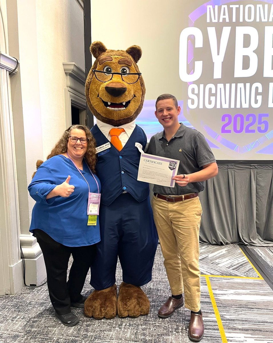 middelnews's tweet photo. Huge congratulations to Byrch Baker, senior @CAHSTitans and @MidDel_Tech! Today in Nashville, TN, Byrch was one of only 8 students nationwide selected to sign for a future career in Cyber Sciences at the NICE K–12 Cybersecurity Education Conference. #mdpurpose https://t.co/Sqs6xPmv6V