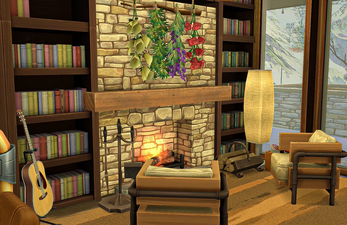 asimialex's tweet photo. Need to warm up after  a cold day on the slopes? ❄️🥶 I got you! Winterhearth Lodge has five fire places 🔥and a hot spring.🫧

#TheSims #TheSims4 #ShowUsYourBuilds #SimsDesign #Sims4Build https://t.co/9Ic6lAnGv3