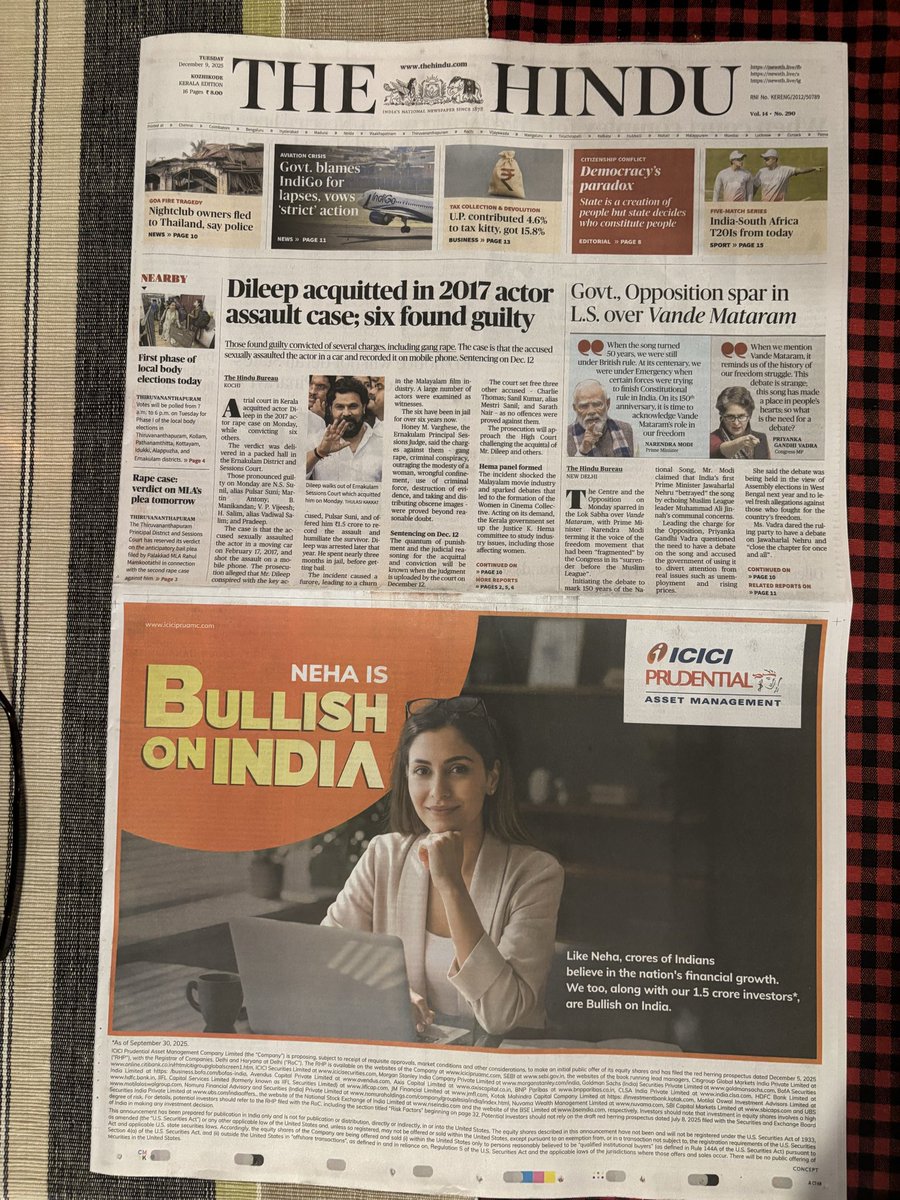 Why should people read the only daily newspaper except for one piece on democracy? <a href="/TheHinduComment/">The Hindu Comment</a>