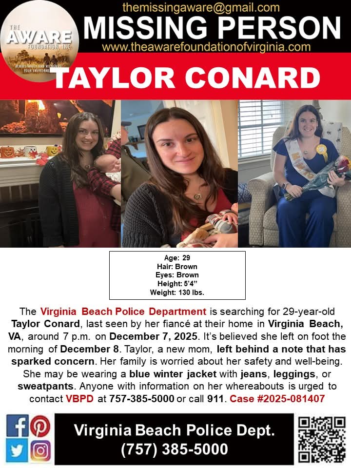 #TaylorConard missing from Virginia Beach.