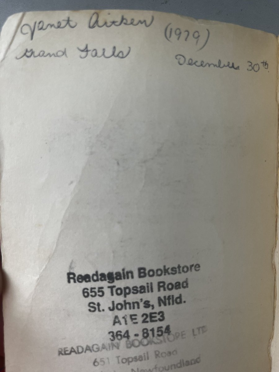 Anyone in the Grand Falls, NL area know this person?
I bought this Stephen King book (Salem’s Lot) second hand in St. John’s back in the late 80’s early 90’s most likely.