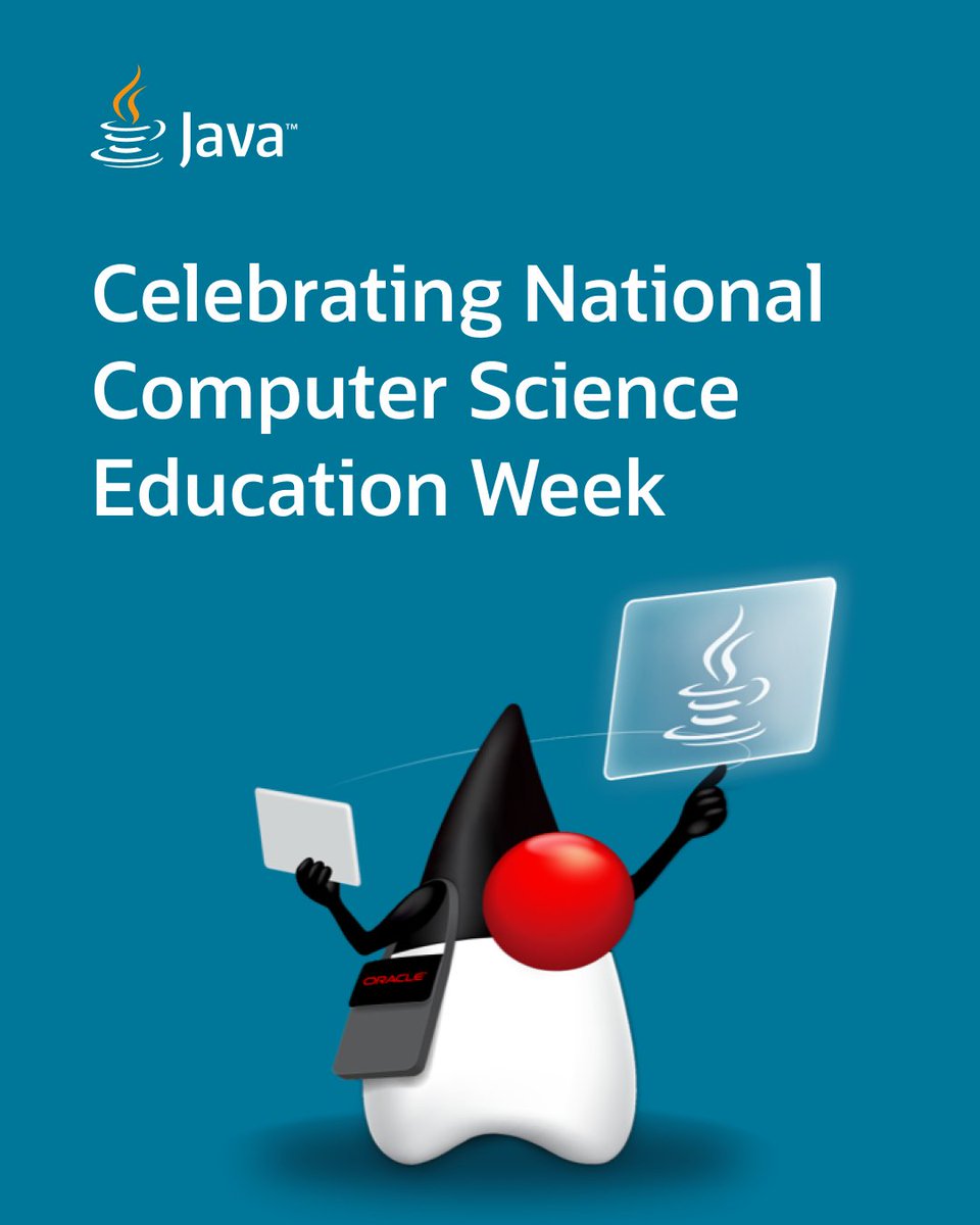 java's tweet image. Happy #CSEdWeek! 🎉 

We&apos;re happy to celebrate the power of computer science, how it has shaped our lives, and the doors it can open for our future generations.

Looking to get started with Java? We have resources available to help students and teachers embark on their Java…