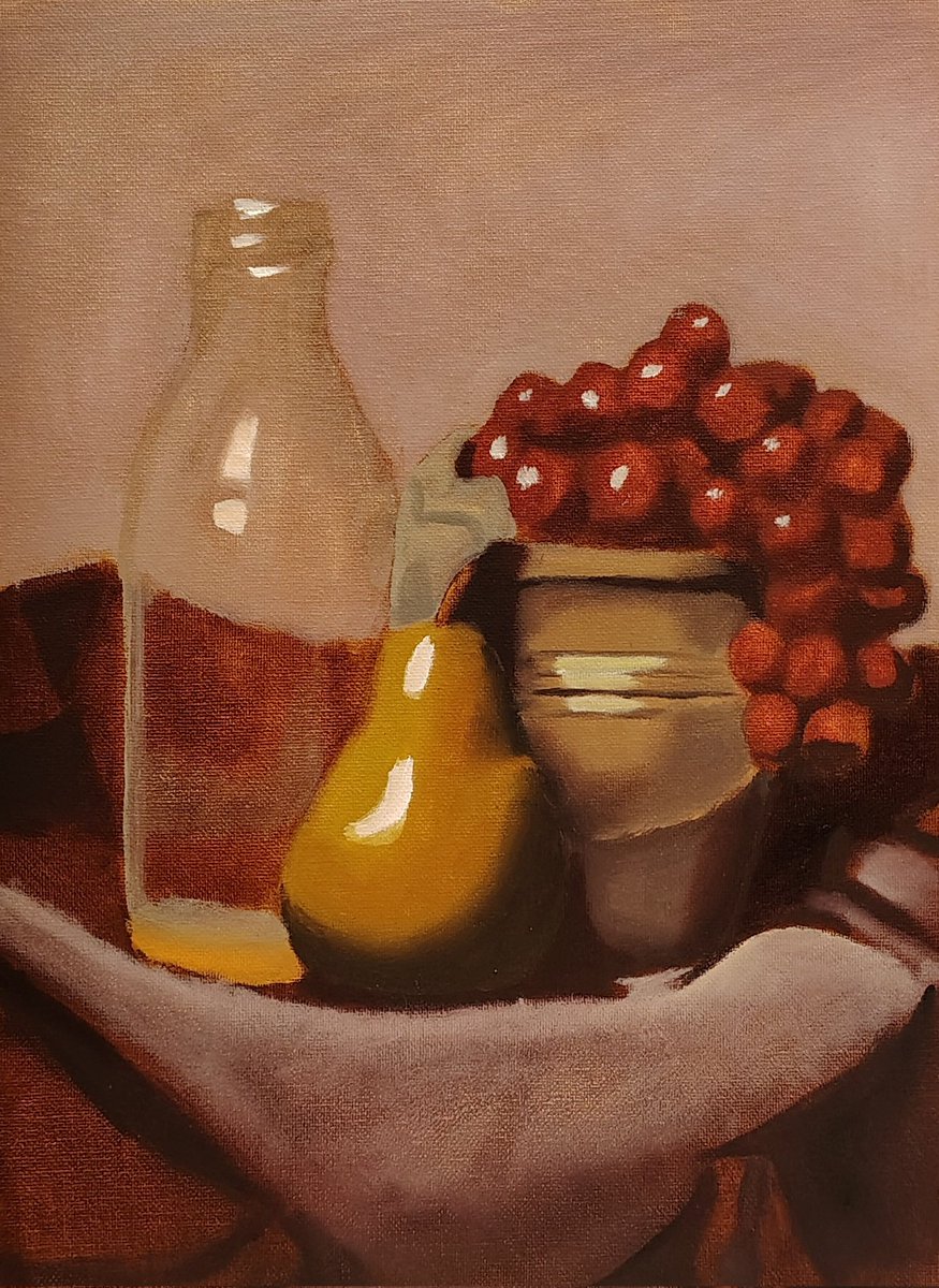realcyro's tweet photo. Some still life's, one in oil one in watercolor https://t.co/ieOjowogZv