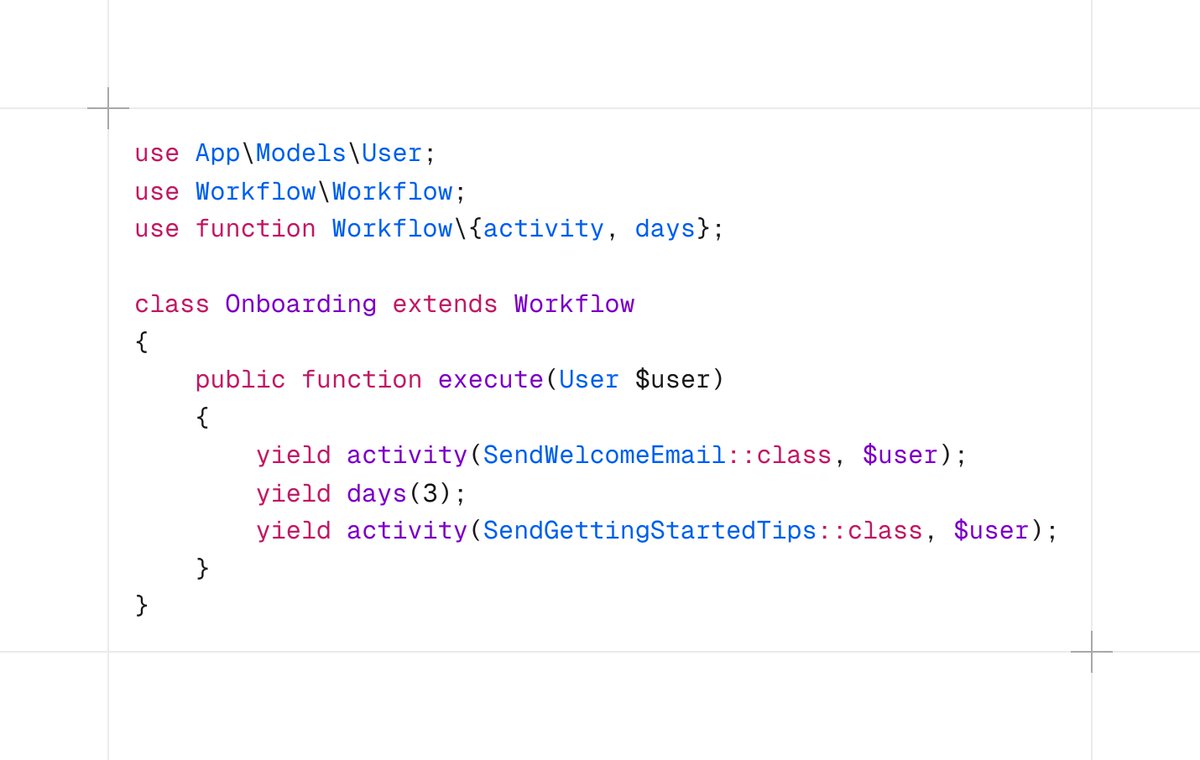 *NEW* helper methods have been added to version 1.0.52 that allow you to write workflows more in the style that <a href="/taylorotwell/">Taylor Otwell</a> envisioned!