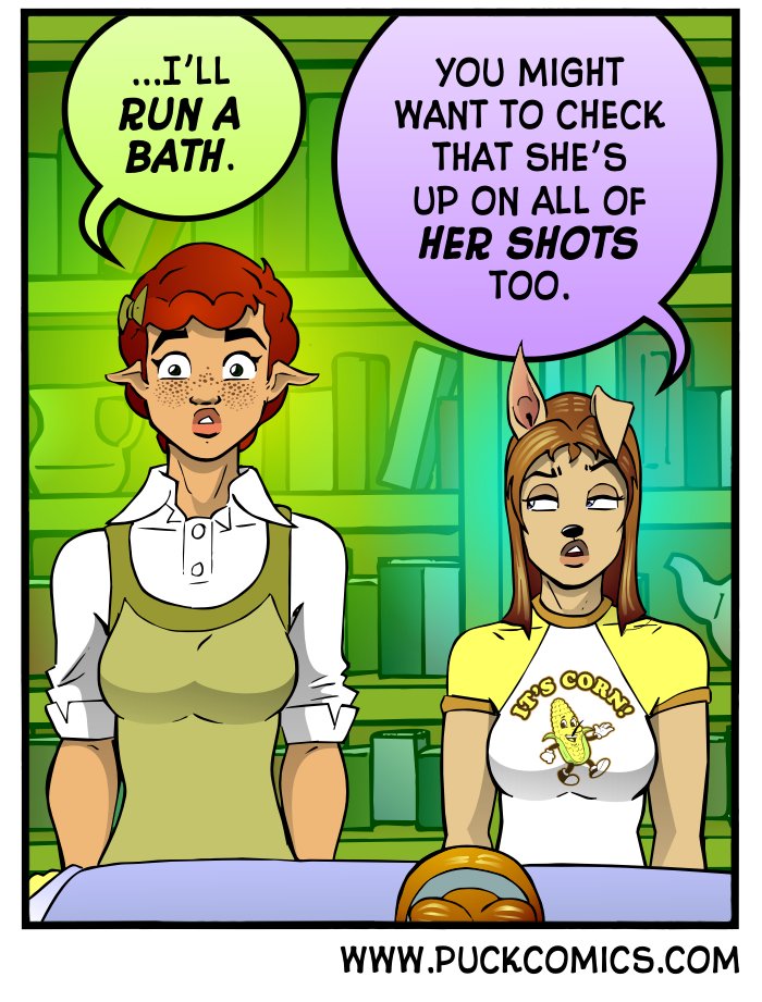 It's all about that chocolate.  From the #webcomic Puck!