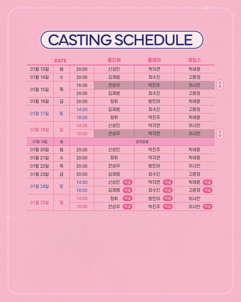nhnlink_musical's tweet photo. [#어쩌면해피엔딩]

🎫 𝖫𝖠𝖲𝖳 𝖳𝖨𝖢𝖪𝖤𝖳 𝖮𝖯𝖤𝖭

✅오픈 일시 : 12/16(TUE) 11:00
✅오픈 공연 기간 : 1/13(화)~1/25(일) 공연
✅예매처 : 티켓링크
* 1/14(수) 20시 공연은 단체 판매로 인해 1층 R석 전석 마감되오니 예매 시 참고 부탁드립니다. https://t.co/2l1CYPakbY