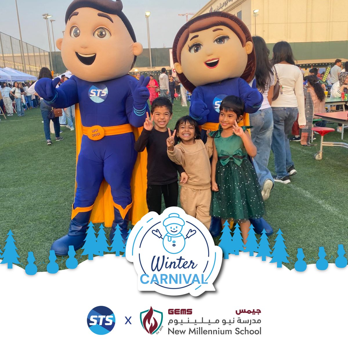 sts_gcc's tweet image. We had a wonderful time at the GEMS New Millennium Winter Carnival! From festive decorations to fun activities, it was a day filled with laughter, joy, and community spirit. ❄️🎉

#STSGroup #GEMSNewMillenniumSchool #WinterCarnival #SafeJourneys #CommunityEngagement…