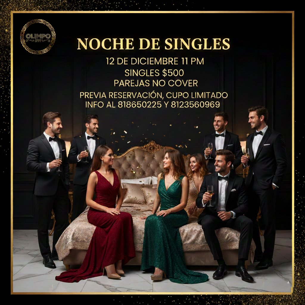 Los Esperamos este Viernes 
Noche de Singles 
Parejas NO COVER!!  
Más información al WhatsApp 
Wa.me/8186530225 
Wa.me/8123560969