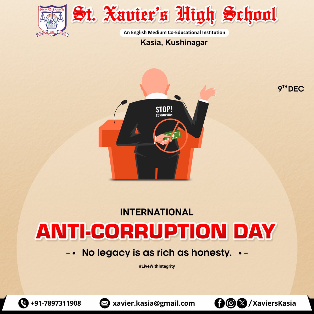 XaviersKasia's tweet photo. International Anti-Corruption Day reminds us that transparency is not optional—it is the foundation of trust between people and institutions.

#InternationalAntiCorruptionDay #TransparencyMatters #OpenGovernance #TrustThroughTruth #AccountabilityFirst #CleanSystems #RightToKnow https://t.co/dC71PHHRgl