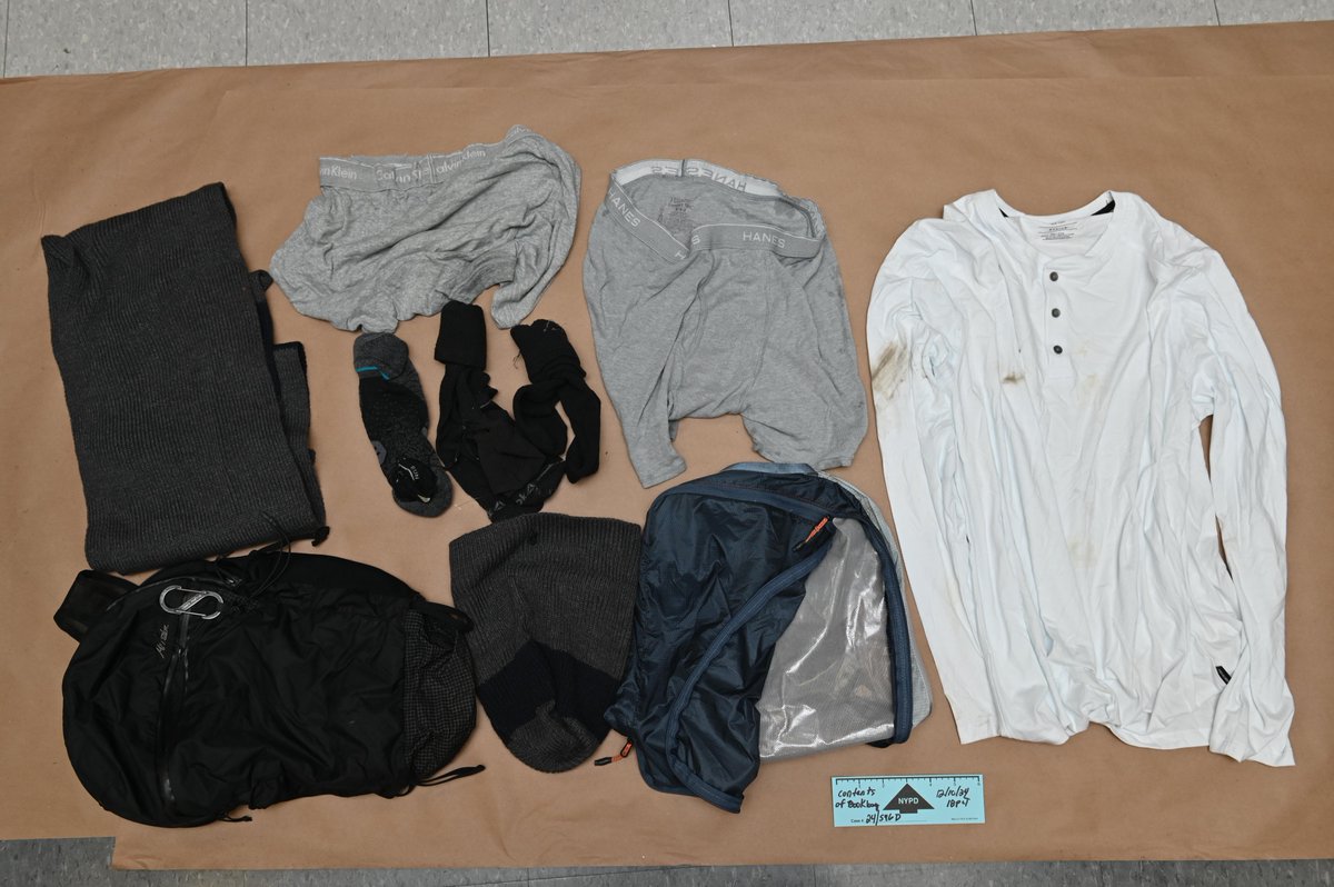 Pictures of Luigi Mangione's backpack and clothes have been released.