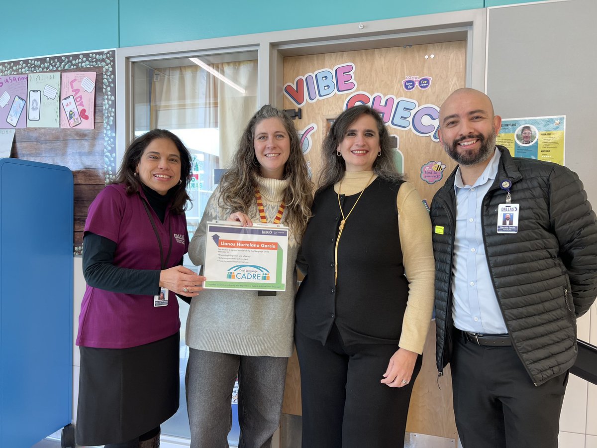 Kubagarcia's tweet photo. 🌟Cadre Spotlight 2025🌟
RECONOCIMIEto Ms. Llanos Hortelano García, Dual Language teacher at @HawthorneElem and embajadora de la educación dual. Thank you for your dedication and the difference you make every day for your students! @duallanguage  @MDeAvila6 
#CadreSpotlight2025 https://t.co/XE1rvT7tVY
