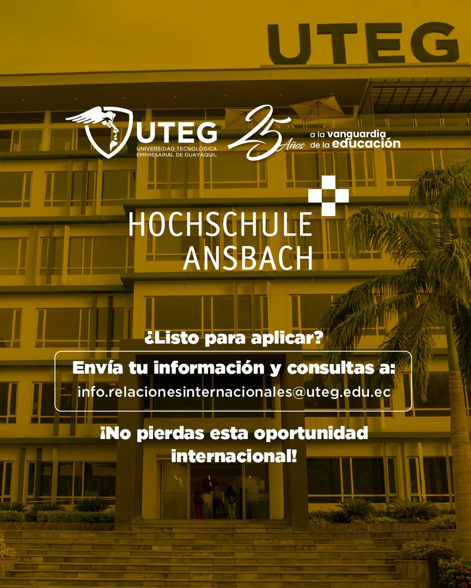 ¡Vive una experiencia única que combina estudio, aventura y cooperación internacional! 🫱🏽‍🫲🏾✈️

Conoce las becas de intercambio que tenemos junto a nuestro aliado <a href="/HS_Ansbach_DTM/">Hochschule Ansbach</a> en Alemania. 🇩🇪

🔹Becas de hasta €2.000 por 5 meses para realizar tu semestre de intercambio verano