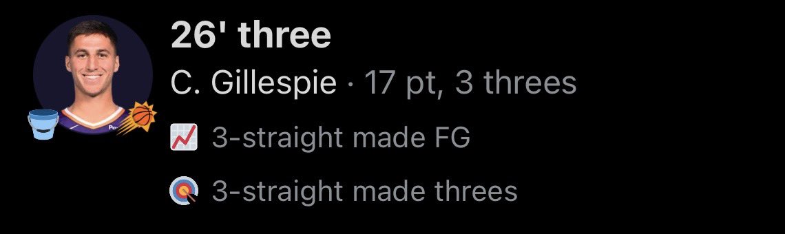 My NBA Play Of The Day☢️✅

Collin Gillespie 2.5 3PM “O”✅
(-120)HR

Another 2-0 Day.

Cashes with 7 mins left in the game. It’s a 4 quarter bet, wait until it’s over!

❤️IF YOU BANGED