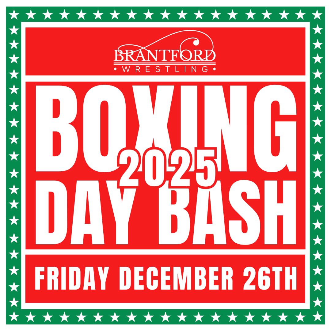 Passion, action; BIG TIME CLASHIN! Find it all at The Rope Factory as zBTFD &amp; Brantford Apparel present Boxing Day Bash LIVE only on Friday, December 26!
🥊🎄⭐️🎄🥊
TICKETS AVAILABLE ON EVENTBRITE
<a href="/BTFDWrestling/">Brantford Wrestling</a>