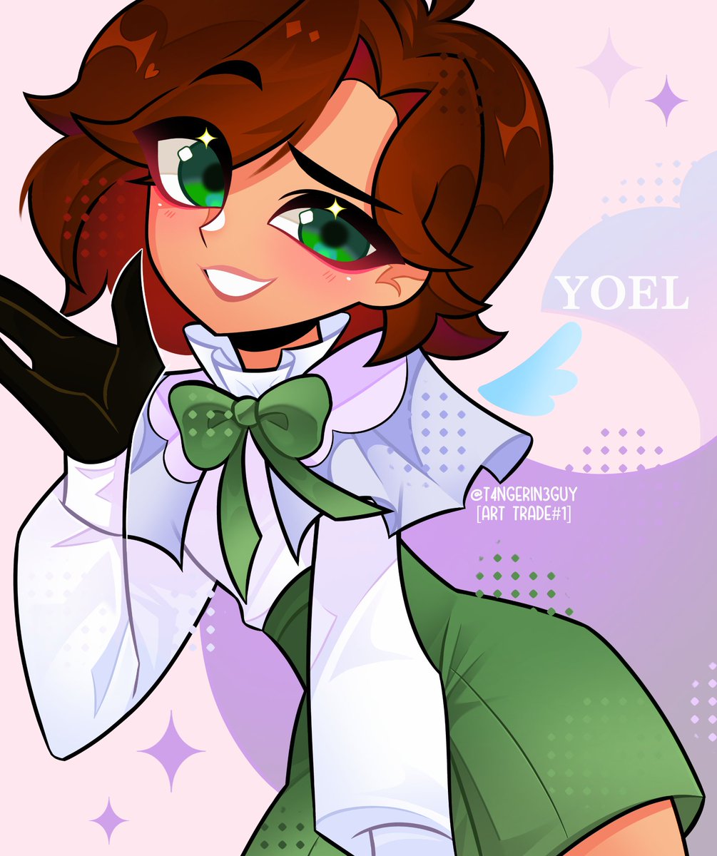Aurorachan4567's tweet photo. Art trade with @T4NG3RINEGUY :D.! 💕✨ 

I loved doing this! #HazbinHotel #HazbinHotelOC https://t.co/pvMxnYeyp5