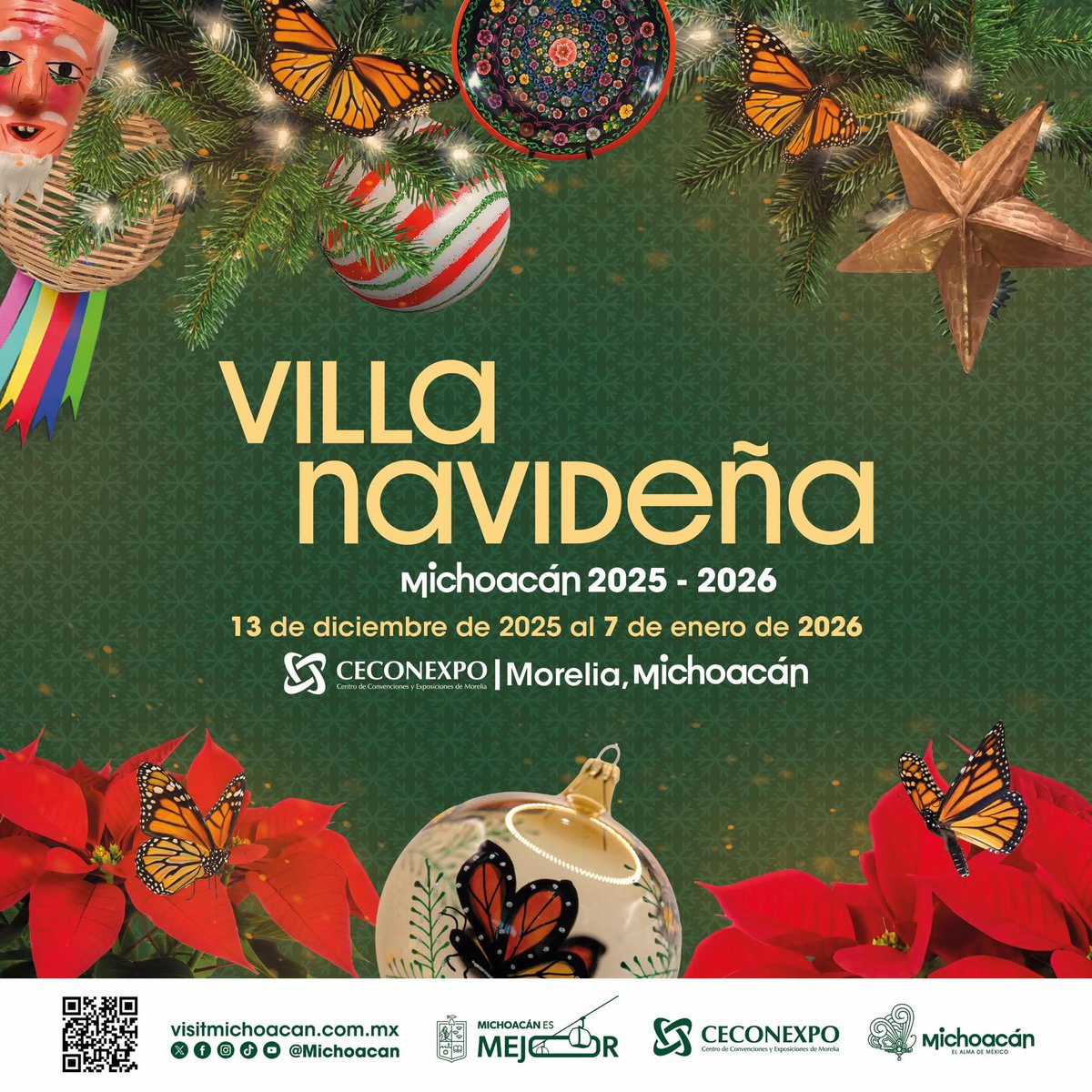🎄 Vive la magia de la #Navidad en la "Villa Navideña" en el <a href="/ceconexpo/">CECONEXPO</a> a partir de este sábado 13 de diciembre. 

▪️ #JuegosMecanicos 
▪️ #ArbolNavidad y #Nacimiento Monumental 
▪️ #PistaDeHielo 
▪️ #Gastronomia 

<a href="/Michoacan/">Michoacán</a> <a href="/GobMichoacan/">Gobierno de Michoacán</a> #VillaNavideña #Michoacán #México