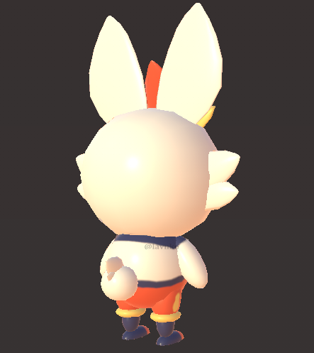 modelling a pokemon everyday - day 34 cinderace