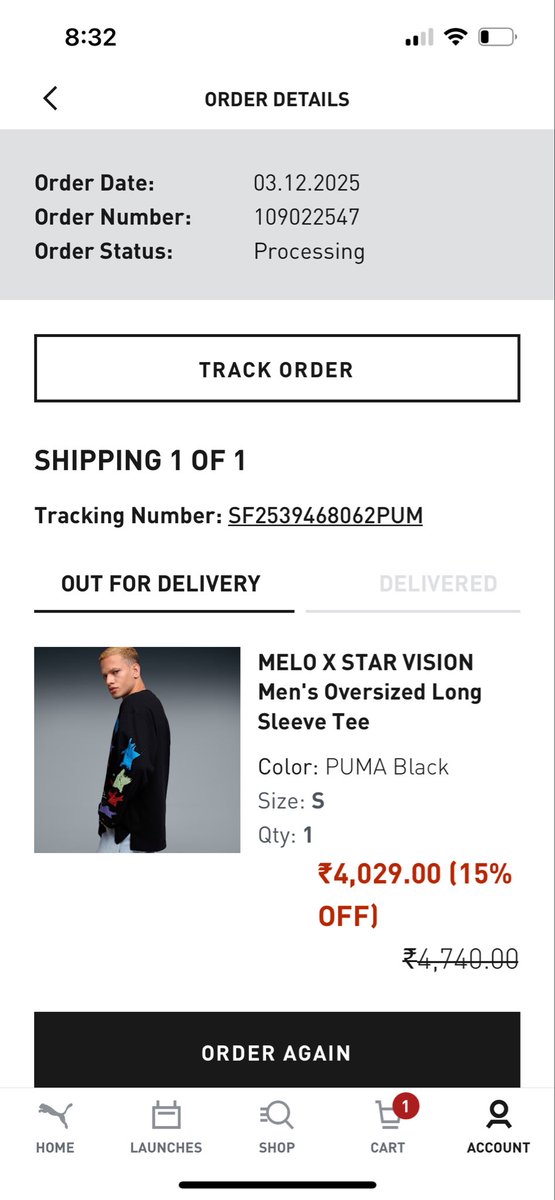 parvsharma05's tweet photo. Hey @PUMA since 3rd dec i'm waiting for my order and no one is responding from your customer support And Your Delivery team is so pathetic. They even don't know where's my product , Since i order my order , I'm just raised the callback request no one called me!!! Please help me!! https://t.co/c68d0G7K8S