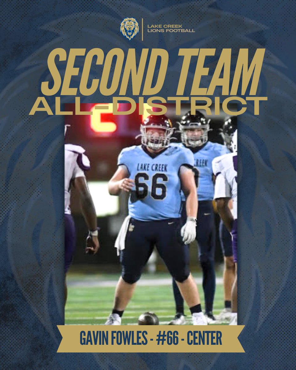 LakeCreekFBall's tweet image. 2nd Team All District 1/2! Congratulations!
