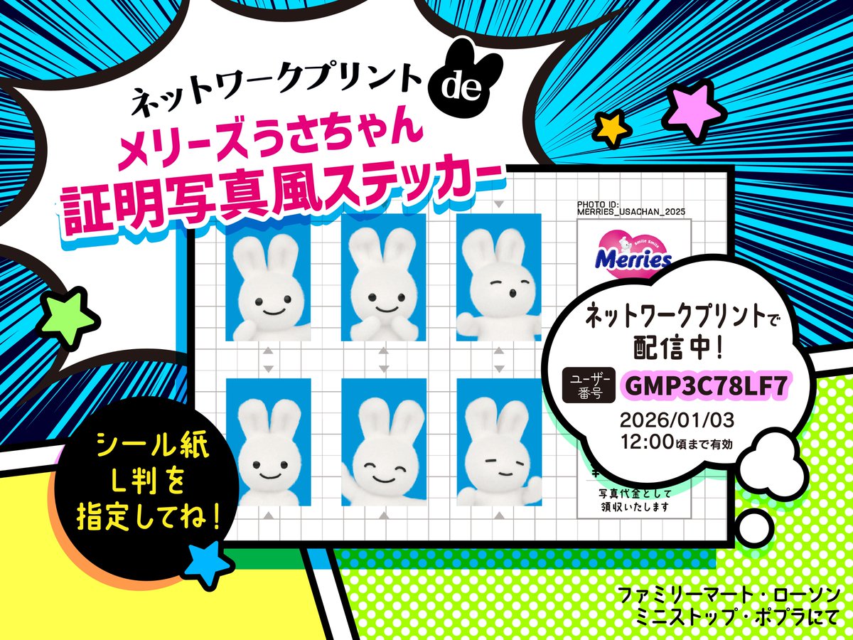 ぼくたちも、しょうめいしゃしん とってみたよ！ メリーズうさちゃん