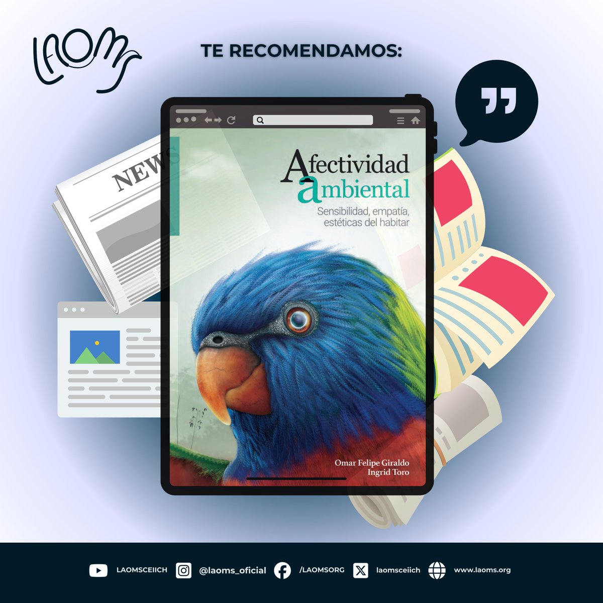 📝La crisis ecológica no puede entenderse sin considerar la escisión entre las personas y la naturaleza. “Afectividad ambiental” muestra la necesidad de atender la dimensión afectiva y sensible como respuesta al colapso civilizatorio.

🔎Disponible en: n9.cl/1agwq