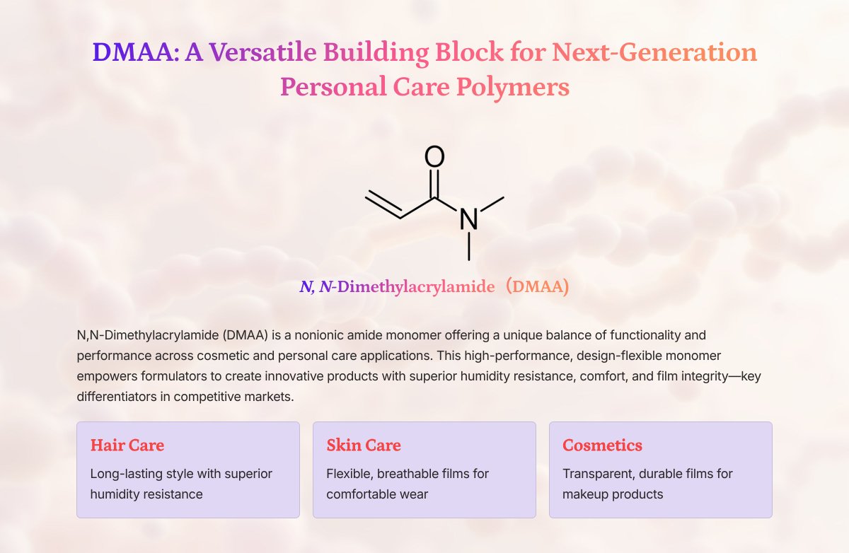 kouji_teramoto's tweet image. 🌿DMAA (N,N-Dimethylacrylamide) — A Versatile Building Block for Next-Generation Personal Care Polymers - KOJI_TERAMOTO_PhD’s blog kojiteramotophd.hatenablog.com/entry/2025/12/…
#DMAA #CosmeticScience #HairCare #SkinCare #MakeupInnovation #PolymerTech #HumidityResistance #INCI #FormulationScience