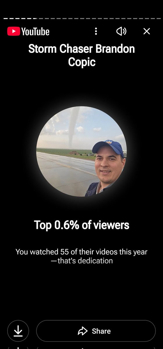 CoryPitcher32's tweet photo. @BrandonCopicWx youtube just told me who my favorite storm chaser is to watch! No surprise here! https://t.co/l4zVn9yGnk