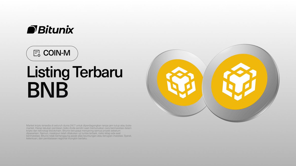 BitunixID's tweet image. 🔥 Listing Coin-M Terbaru! 🔥

$DOGE dan $BNB sekarang sudah tersedia untuk di #Bitunix Coin-M

Trading $DOGE: bitunix.com/p/0Z5I
Trading $BNB: bitunix.com/p/4l8j