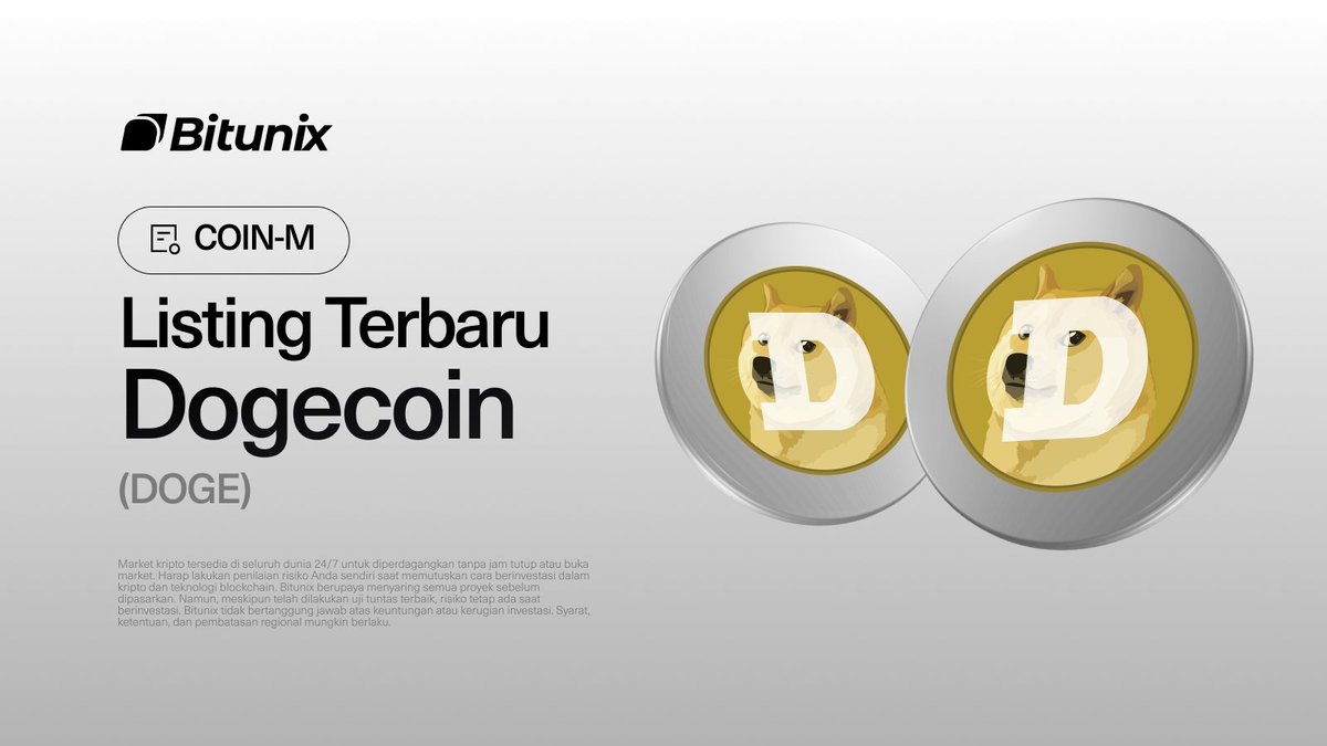 BitunixID's tweet image. 🔥 Listing Coin-M Terbaru! 🔥

$DOGE dan $BNB sekarang sudah tersedia untuk di #Bitunix Coin-M

Trading $DOGE: bitunix.com/p/0Z5I
Trading $BNB: bitunix.com/p/4l8j