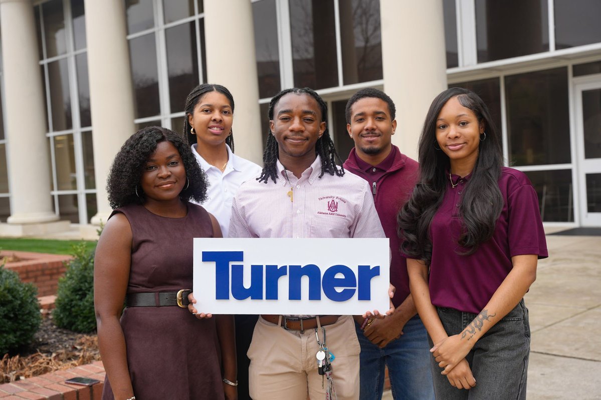 aamuedu's tweet photo. Turner Construction has awarded $10,000 scholarships to six Alabama A&M University students majoring in civil engineering and construction management for the spring and fall 2026 semesters. The awards continue Turner’s partnership with the College of Engineering, Technology, and Physical Sciences, which began in 2023 and has since provided more than $180,000 in scholarships, along with additional support for student conference travel, competitions and departmental initiatives. #StartHere

More: https://t.co/pLKeuOMiIm