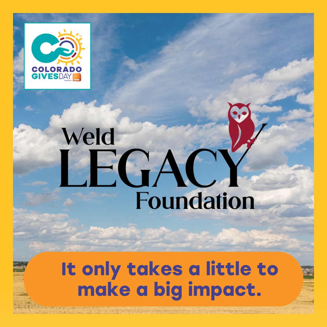 weld_legacy's tweet photo. Check out https://t.co/Hg5ViNkor1 to see how you can help the Weld Legacy Foundation today! And tune into 1310 KFKA AM at 8:15 a.m. to hear from our Bright Futures and Weld Legacy Foundation team about the impact of Colorado Gives Day! https://t.co/FhsP8afCVx
