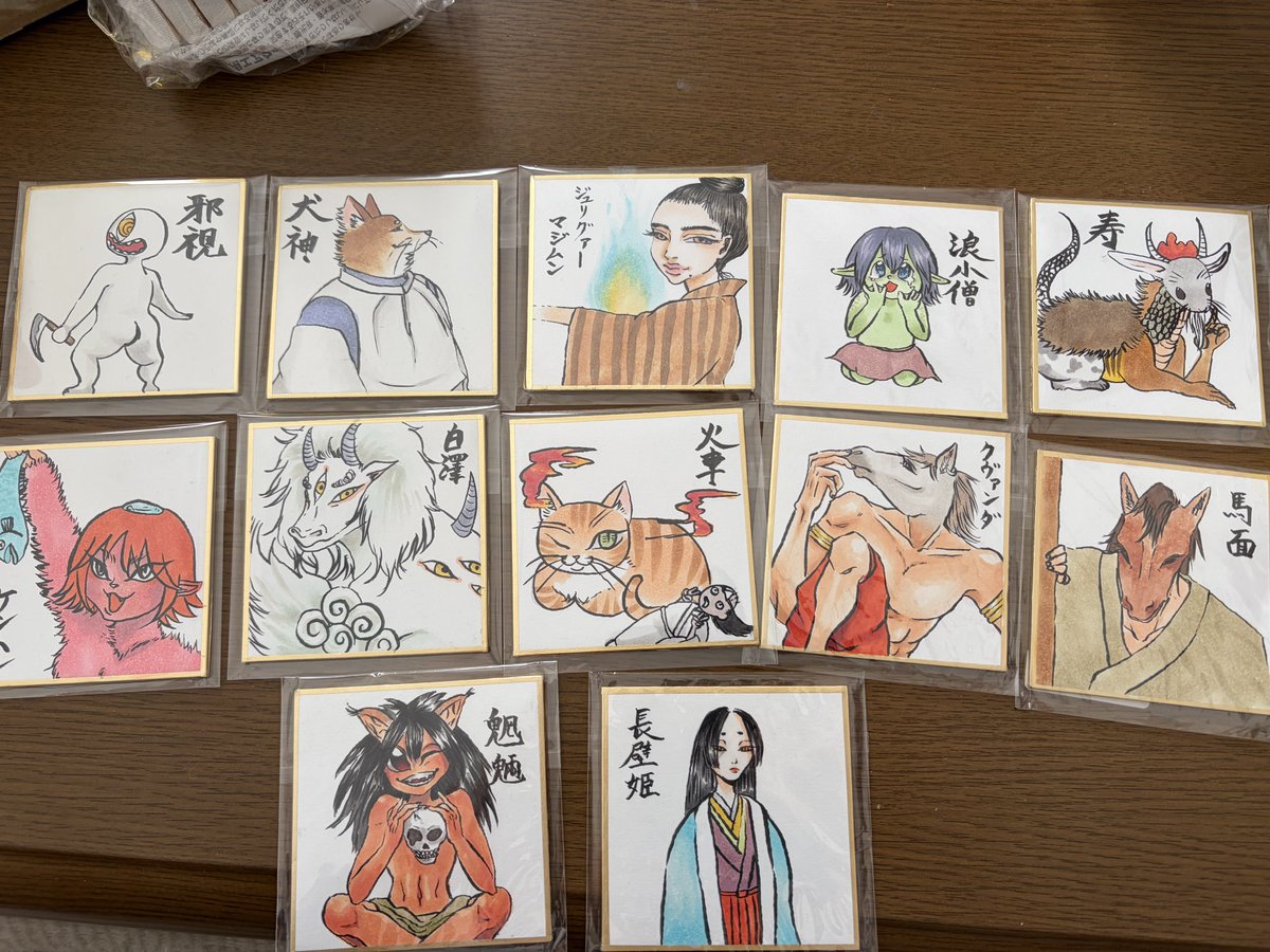 残った子達です、豆色紙・5センチミニミニキャンパス（イーゼル付き