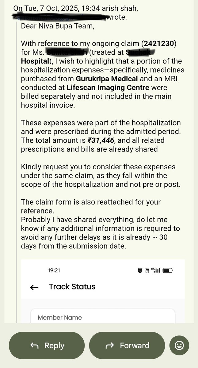 ArishShah's tweet image. Your advisor admitted it's a genuine miss and asked me to email GRO with a fresh form. But the reply only repeats old claim details. Please review this seriously and give a sensible update on the missed amount. PFA. #Escalation #ClaimIssue