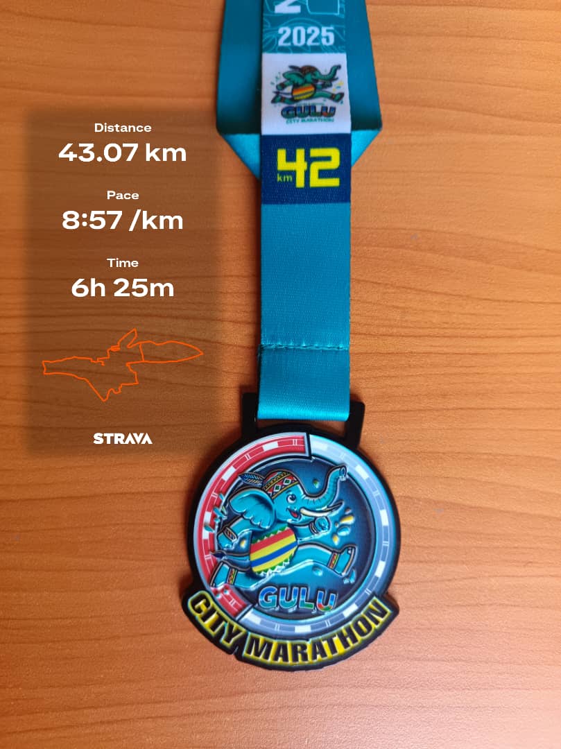 What a way to end the running year!
Thank you <a href="/TheGuluMarathon/">Gulu City Marathon</a> team.👏👏👏

But was that murram dusty stretch of close to 6kms necessary???😂
A girl neshed!😭

On on to the next💪💪👏