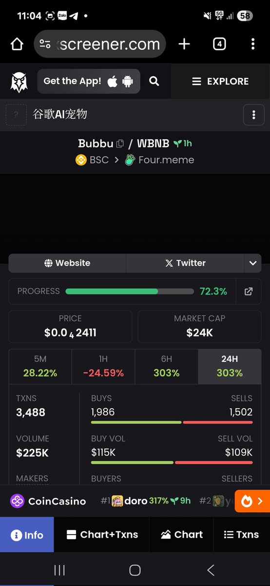 Cucaixanh6's tweet image. Buy more #Bubbu 
✅ 0x2D19EecaBD2Bf087124876C6428936f01b5e4444
✅Google's newly developed virtual pet game, currently with over 100 million downloads, the first AI virtual pet game, pet companion name: Bubbu, if you like it, why not try Bubbu's companionship too?