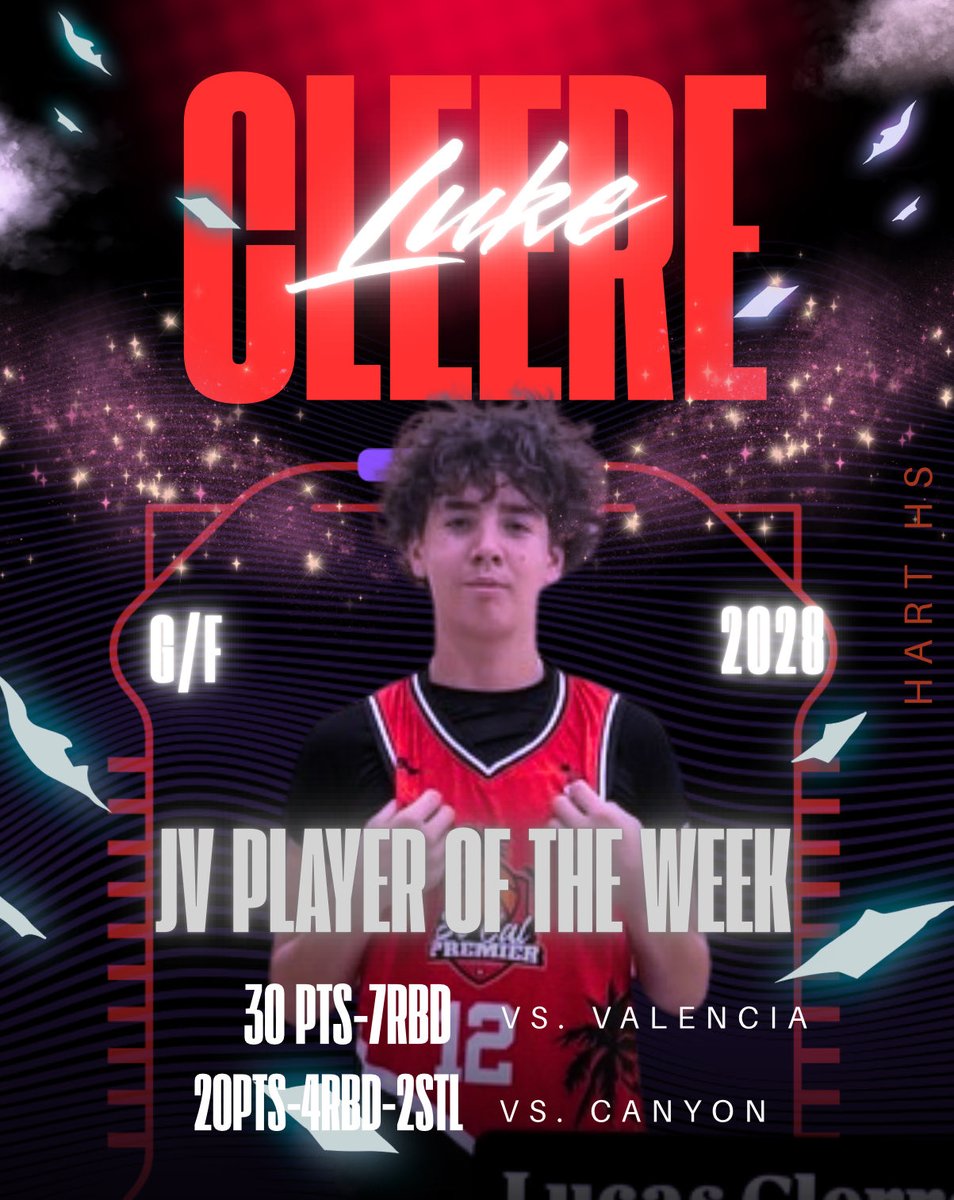 SoCalPremierLHE's tweet photo. Our First EVER weekly JV Player of the Week goes to none other than @lucascleere of Hart HS. A player with so much growth the past two seasons, he looks to get to the next level and become a key piece to Harts future! 

#SCPPlayerOfTheWeek https://t.co/zJgAIJ8C8h