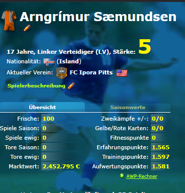 IporaPitts's tweet image. Der 17 jährige Arngrimur kommt aus der eignen Jugend und wird für den #ofm Transfermarkt freigeben.

Der Manager holt nach langer Suche den 🇧🇷 A.Aurelio für die Jugendabwehr. 
Die Ablöse lag bei 5 Mio , etwas unter seinen Marktwert.

@IporaPitts Liga News incoming !