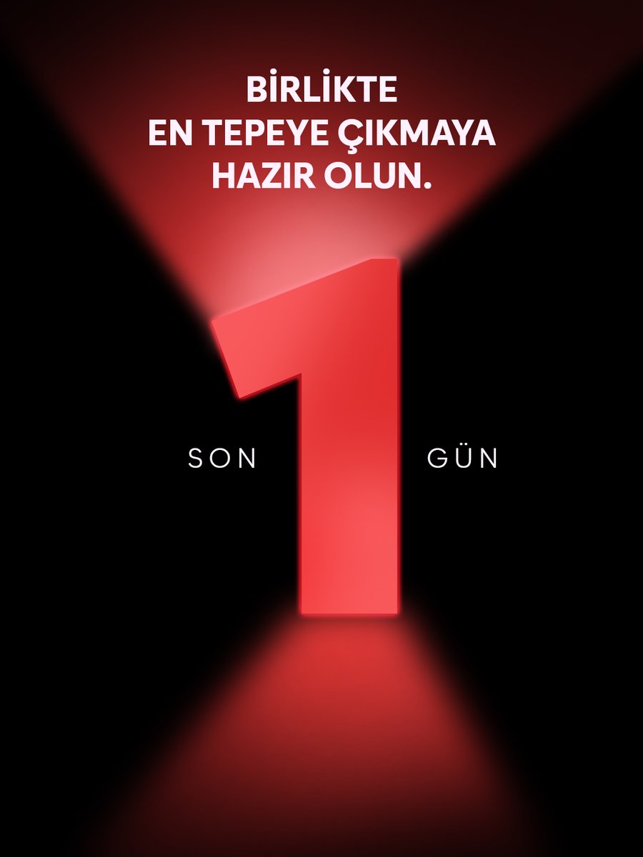 1 gün kaldı!
TEPE’NİN YENİ DÖNEMİNE HAZIR OLUN.
