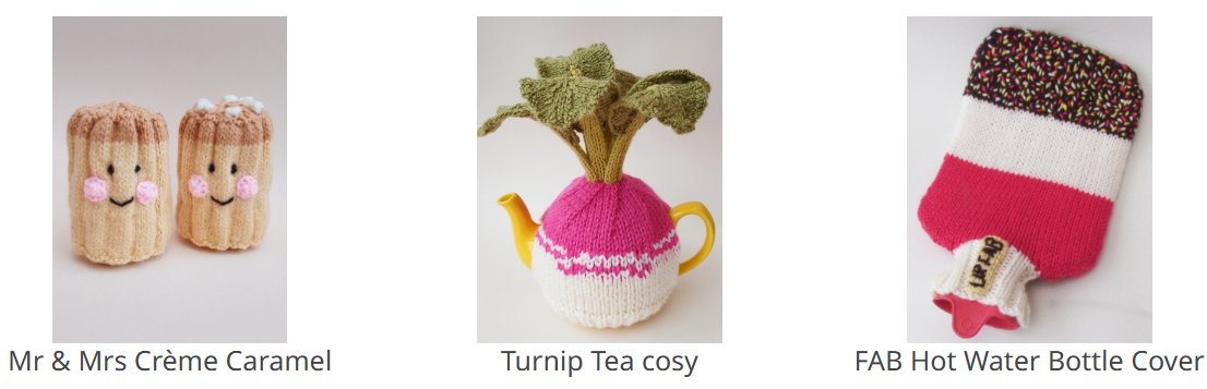 Discover our quirky food and drink knitting patterns 🍰🍓☕  from tea cosies to hot water bottles and cushions, all inspired by favourite treats! teacosyfolk.co.uk/browse.php?mc=…
#KnittingPatterns #TeaCosy #FoodAndDrink #KnittingCommunity #HandmadeKnitting