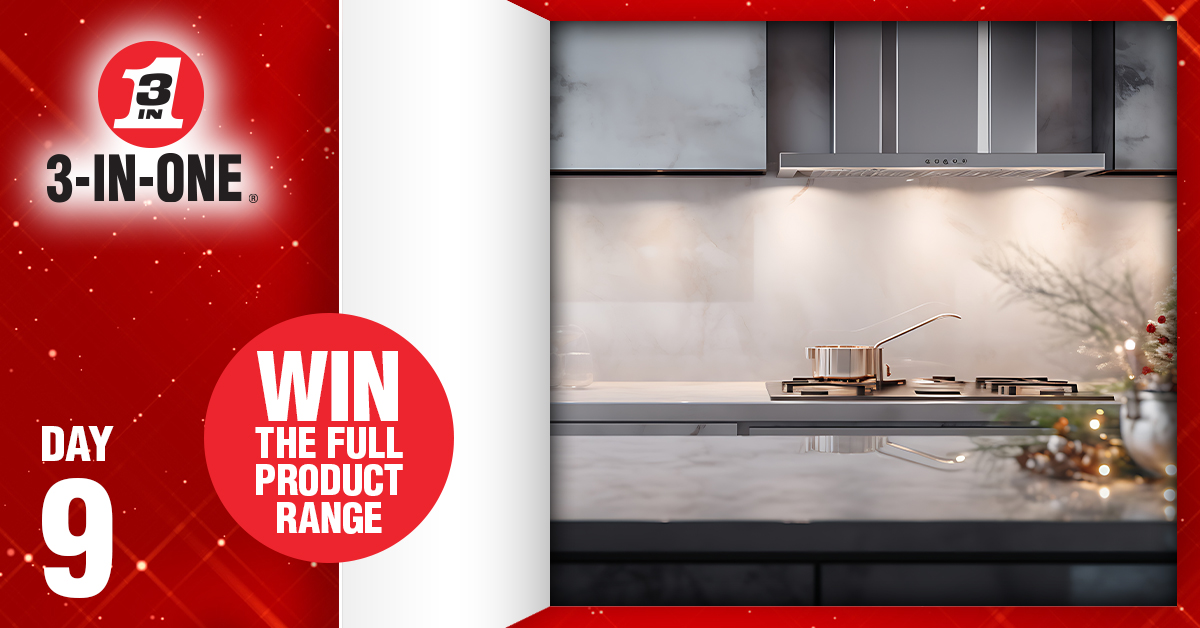It’s Day 9 of our 12 Days of Fixmas Competition.

Once the festive cooking is complete, refresh your stainless steel appliances – like the outside of your oven or fridge. A light polish with Drip Oil will get rid of finger prints and bring back the sparkle.

For the chance to WIN