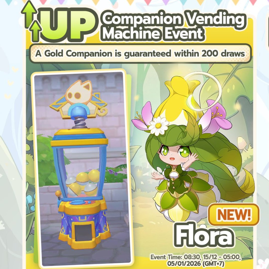 Flora Arrives in Ragnarok X! 🌿 🎰 Vending Machine Event: ✓ 50