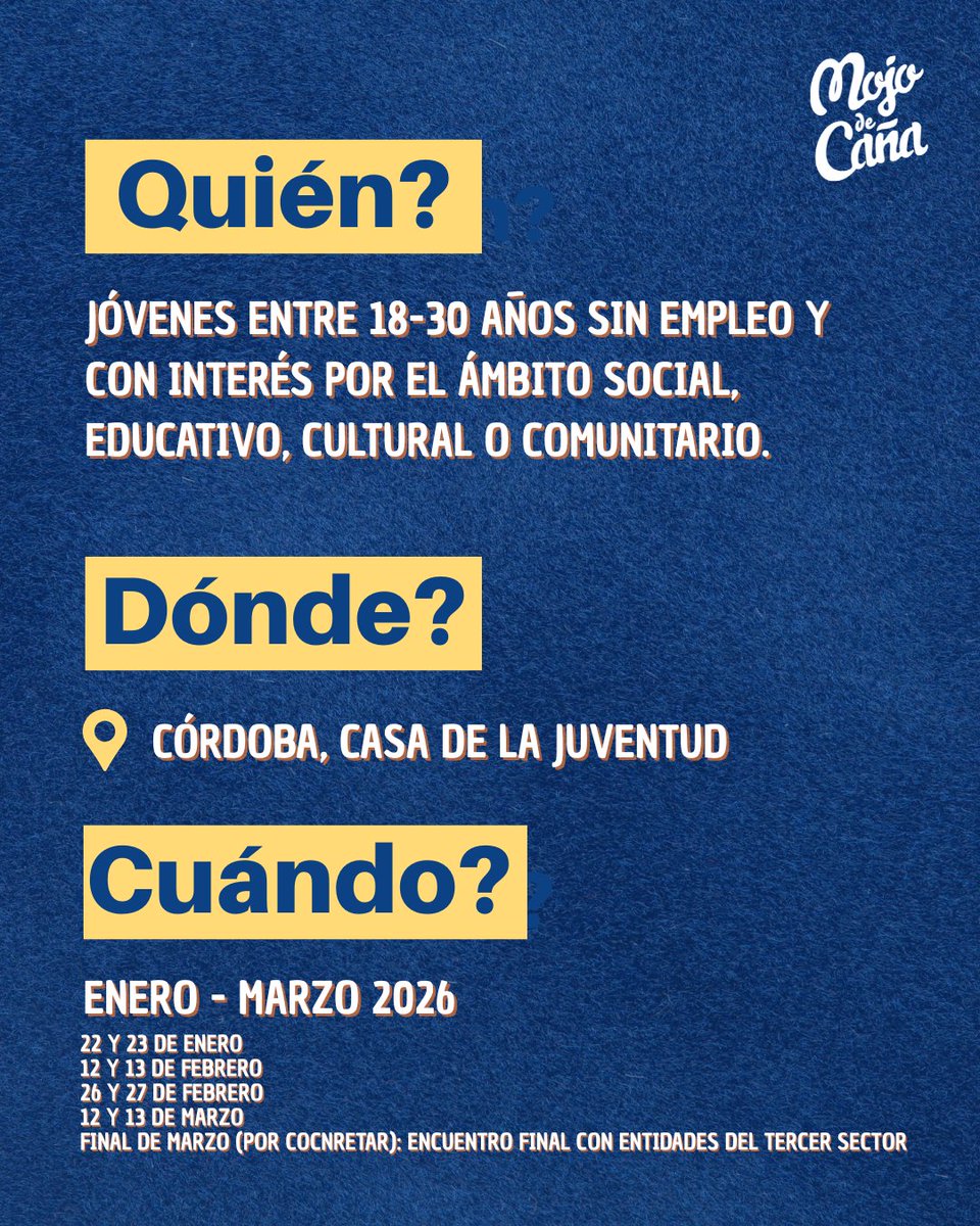 #Córdoba 📢 ¡AMPLIAMOS PLAZO PARA INSCRIBIRSE hasta el 16 de diciembre! No pierdas la oportunidad de formarte para el empleo 🇪🇺 EU-LAB CÓRDOBA 🇪🇺 ¡Aprende a escribir proyectos Europeos!

¡Apúntate AQUÍ : forms.office.com/e/QAkDUcBkHV! 

<a href="/planneocordoba/">Planneo Córdoba Joven</a>