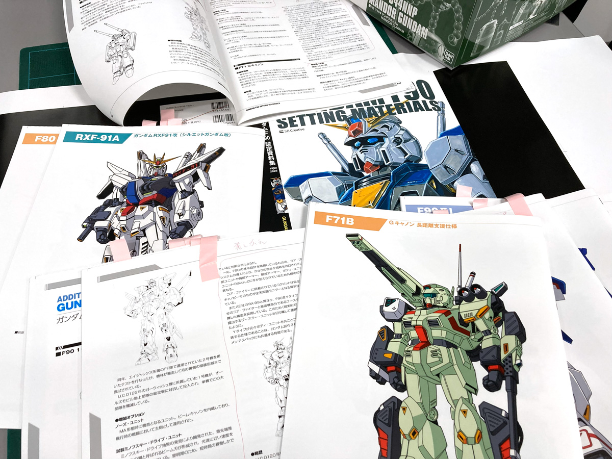 機動戦士ガンダムF90 設定資料集』はすでに入稿完了し、あとは本が